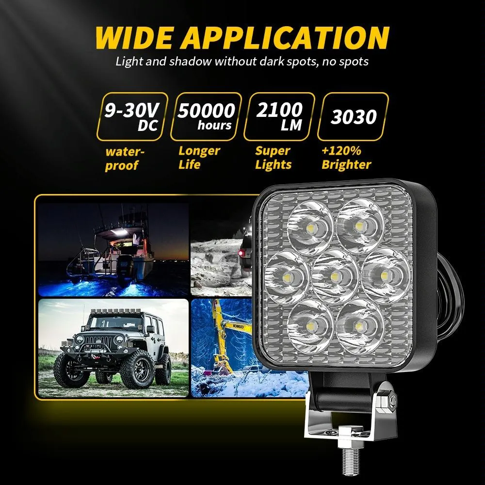 12 - 30V 12W 6000K 2.5 Inch Car LED Engineering Auxiliary Light | White Light