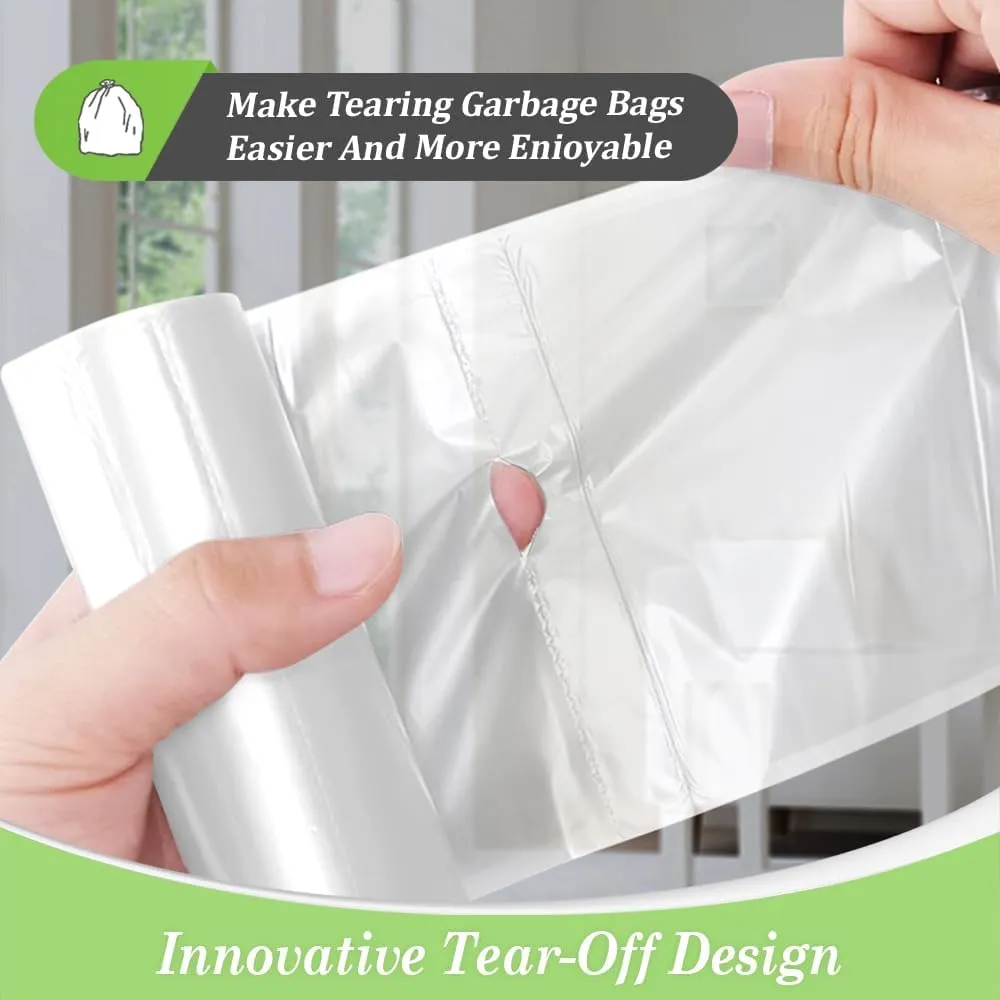 13 Gallon 120 Counts Strong Trash Bags Tall Kitchen Garbage Bags by Teivio, 12 Gallon 13 Gallon 14 Gallon, Multi-Use Bin Liners, Plastic Bags for Home Office Kitchen Yard Industrial, Clear