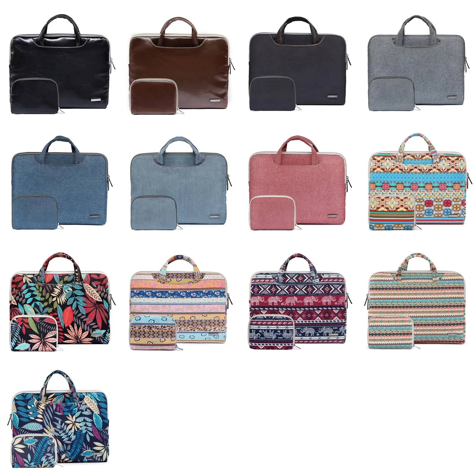 13.3 Inch Simple Business Laptop Bag with Liner | LS-116 | Canvas | Small Elephant Red