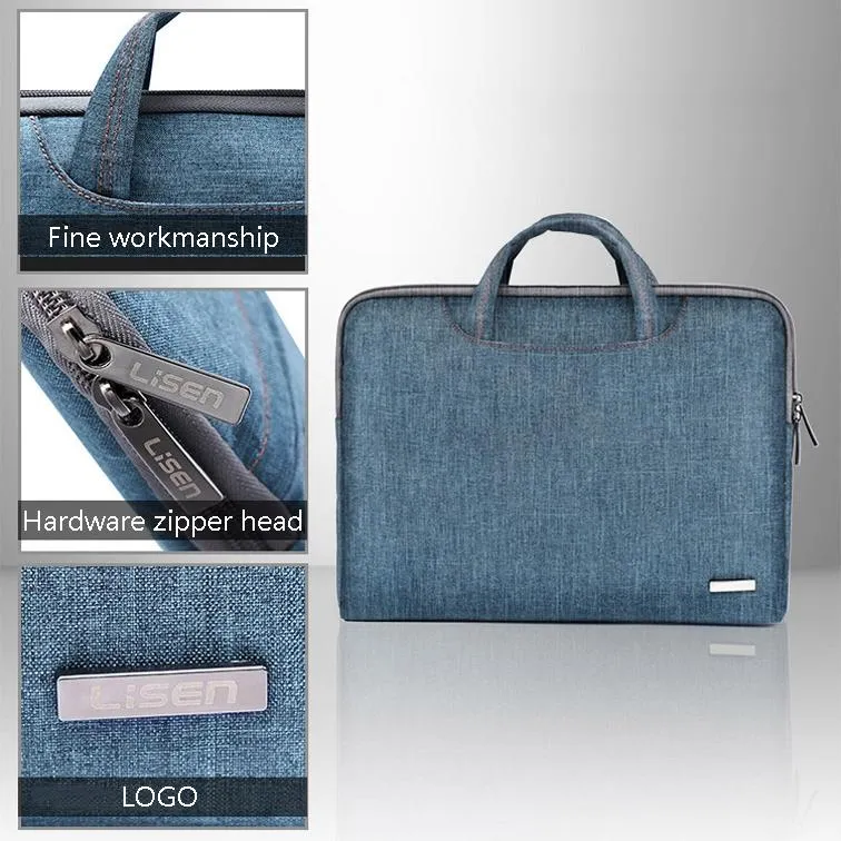 13.3 Inch Simple Business Laptop Bag with Liner | LS-116 | Canvas | Small Elephant Red
