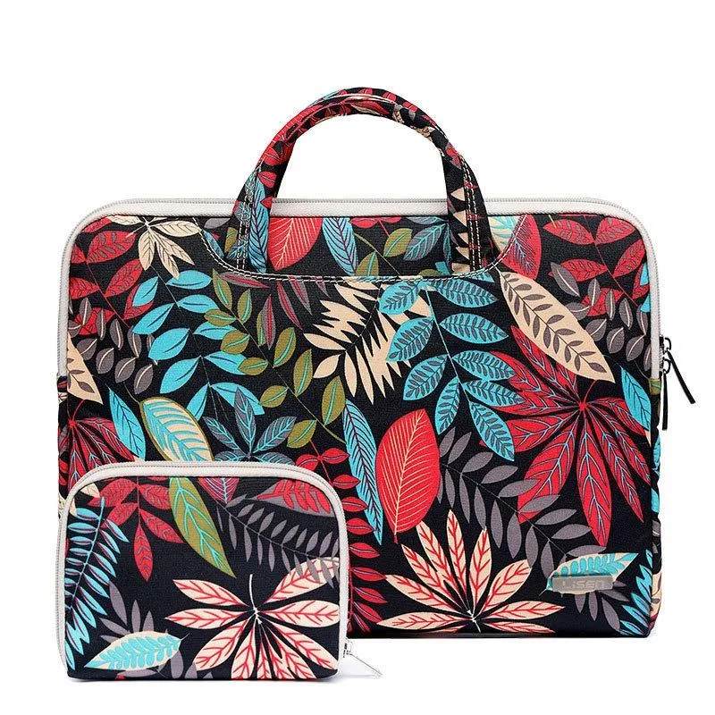 13.3 Inch Simple Business Laptop Bag with Liner | LS-116 | Canvas | Small Elephant Red