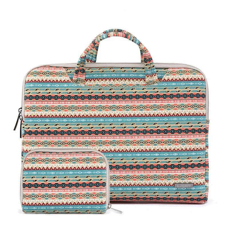 13.3 Inch Simple Business Laptop Bag with Liner | LS-116 | Canvas | Small Elephant Red