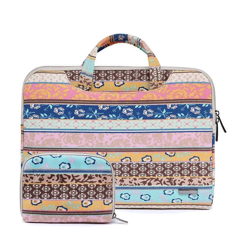 13.3 Inch Simple Business Laptop Bag | With Liner | LS-116 | Snowflake Nylon | Light Red