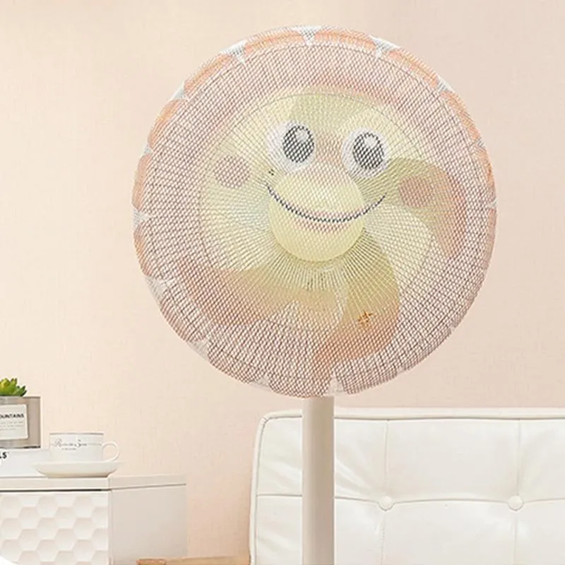 18-Inch Cartoon Children's Electric Fan | With All-Inclusive Mesh Protection Net & Anti-Pinch Hand Cover | Sun Flower