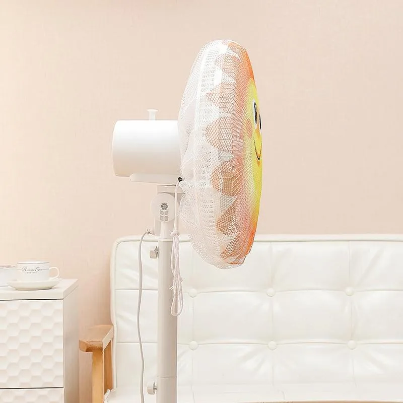 18-Inch Cartoon Children's Electric Fan | With All-Inclusive Mesh Protection Net & Anti-Pinch Hand Cover | Sun Flower