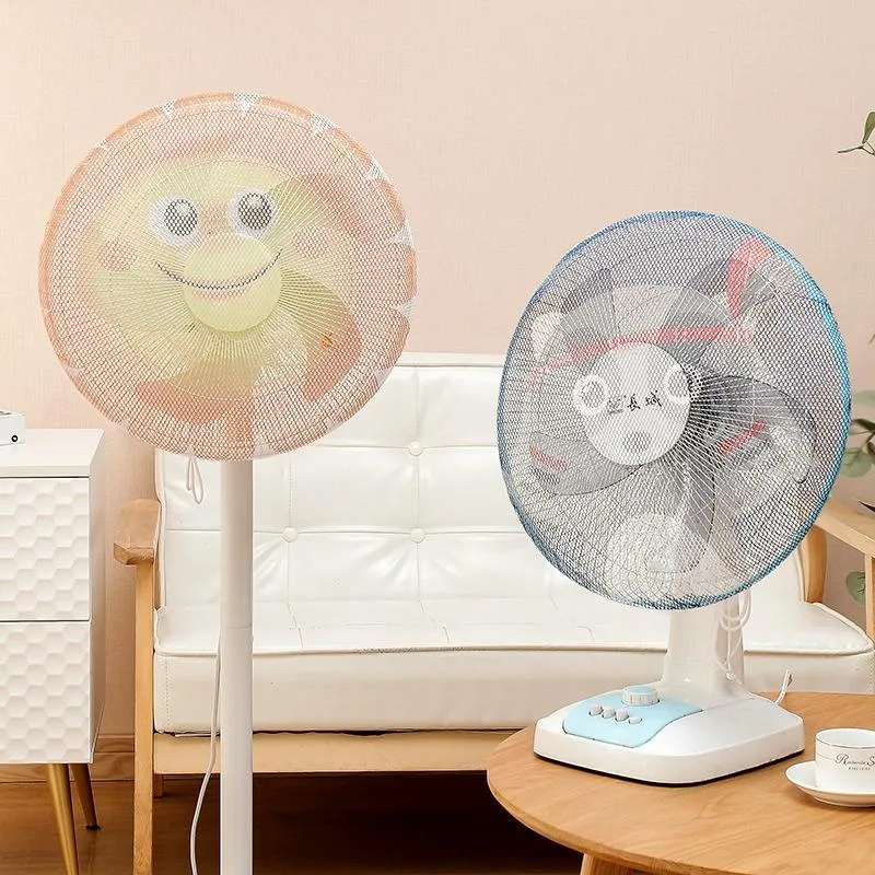 18-Inch Cartoon Children's Electric Fan | With All-Inclusive Mesh Protection Net & Anti-Pinch Hand Cover | Sun Flower