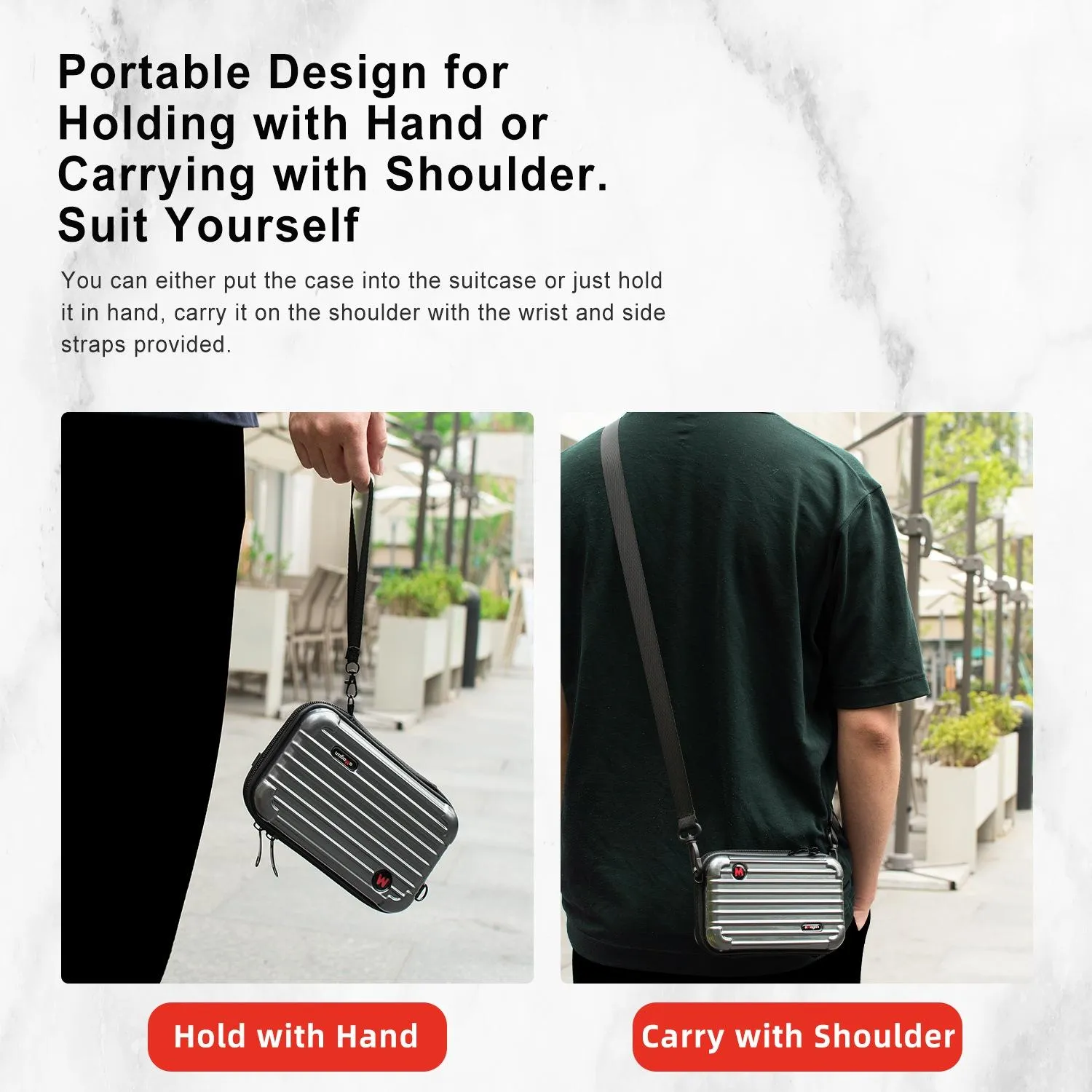 18.5 x 11.5 x 6cm Small Organizer Bag | For Sports Camera Accessories | Deep Gray