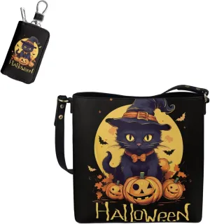 2Pcs Tote Bags Set Satchel Bags Crossbody Bags for Women Car Key Fob Protector