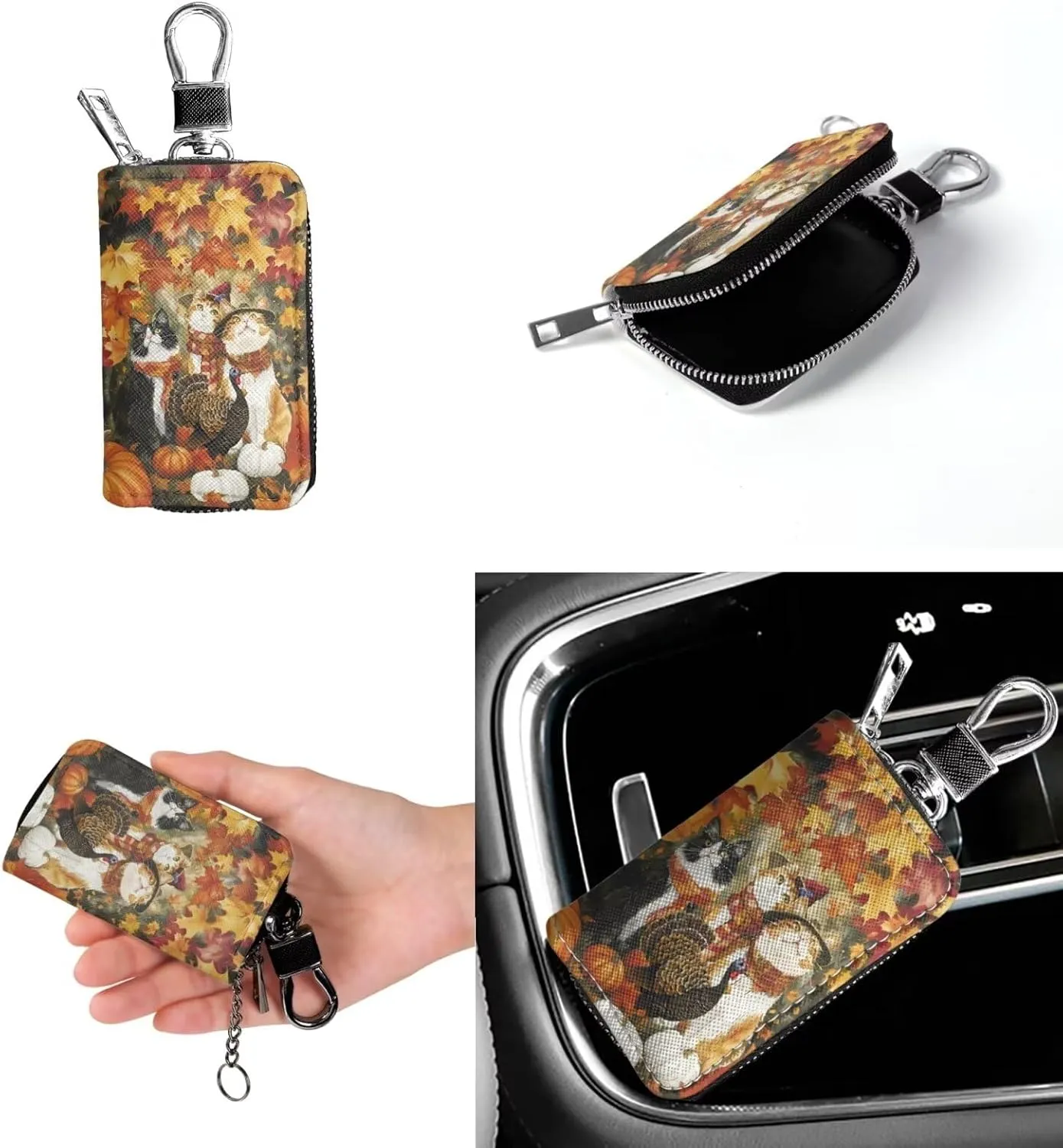 2Pcs Tote Bags Set Satchel Bags Crossbody Bags for Women Car Key Fob Protector
