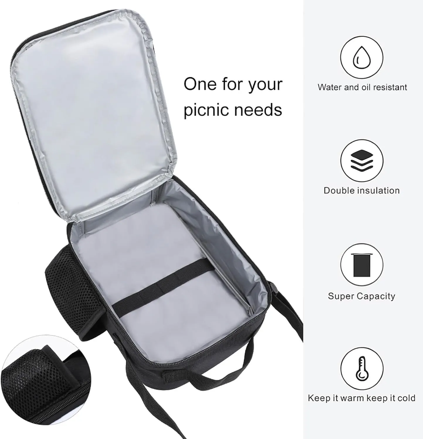 3PCS Backpack Set 3D Print Casual Backpacks Fashion Travel Bag Black
