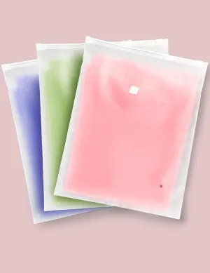 50Pcs Shirt Bags, 9" x 12" Frosted Zipper Plastic Bags for Clothes, Resealable Shirt Shipping Packaging Bag, 3 Mil