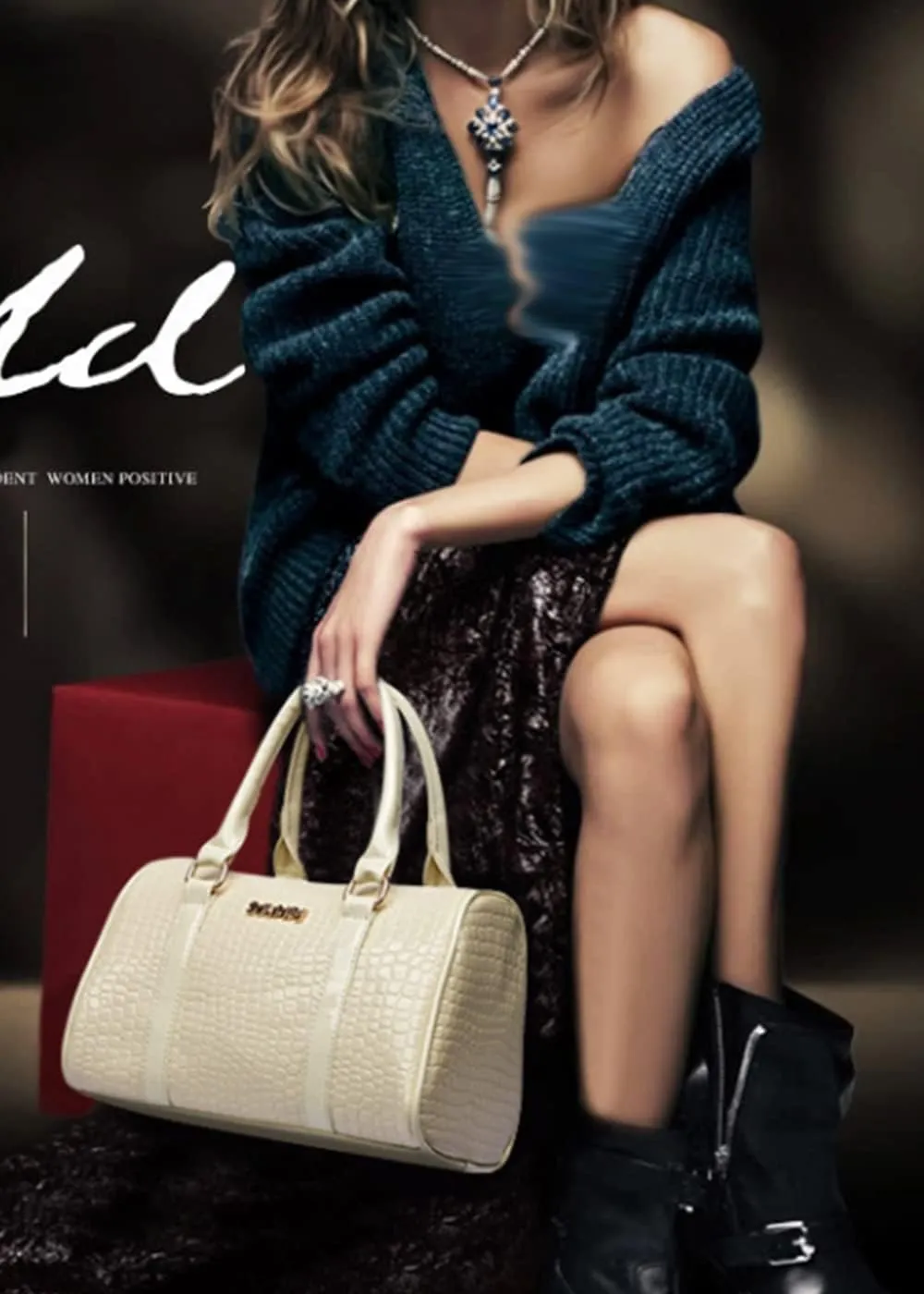 6pcs Women Handbags and Purses Set PU Totes Top-handle Satchel Shoulder Bag Clutch Wallet