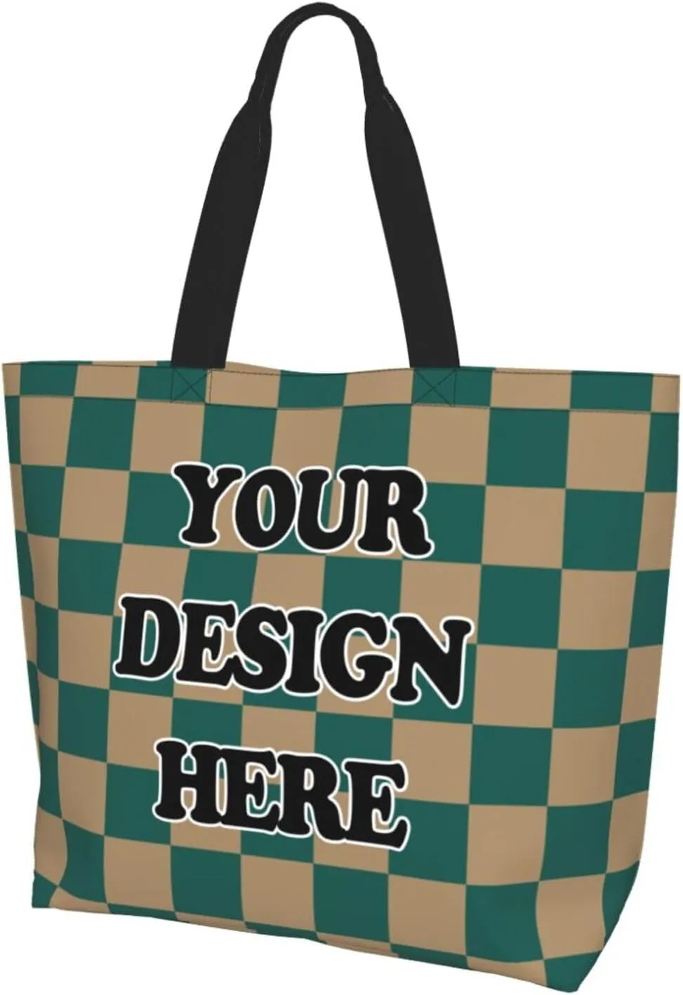 Abybela Custom Tote Bags with Team Logo Text Picture for Women Personalized Shopping Handmade Totes