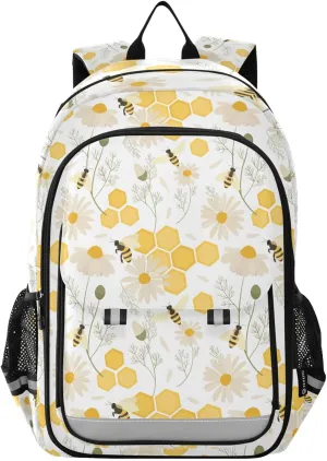 ALAZA Bee Laptop Backpack Purse for Women Men School Bag 17 Inch Bookbag Student Boys Girls Travel Casual Daypack