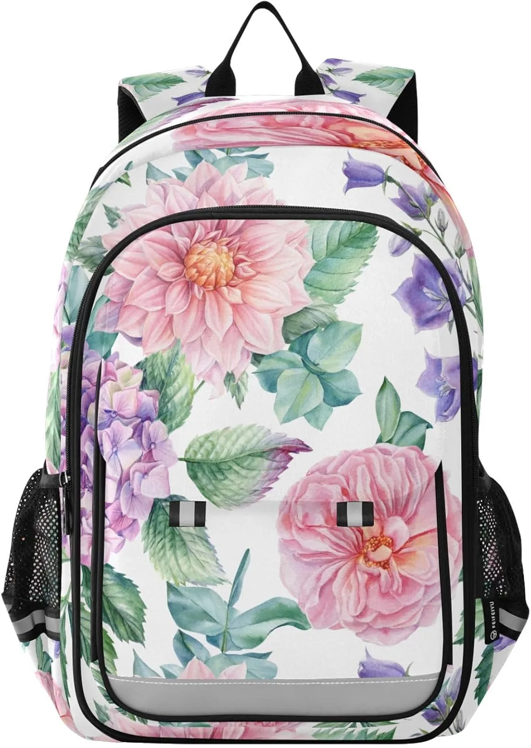 ALAZA Pink Roses Purple Lavender Laptop Backpack Purse for Women Men School Bag 17 Inch Bookbag Student Boys Girls Travel Casual Daypack