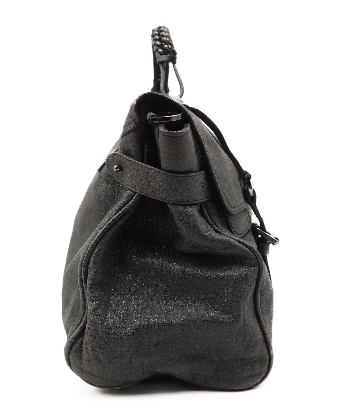 Alexa Leather Crossbody Bag Black