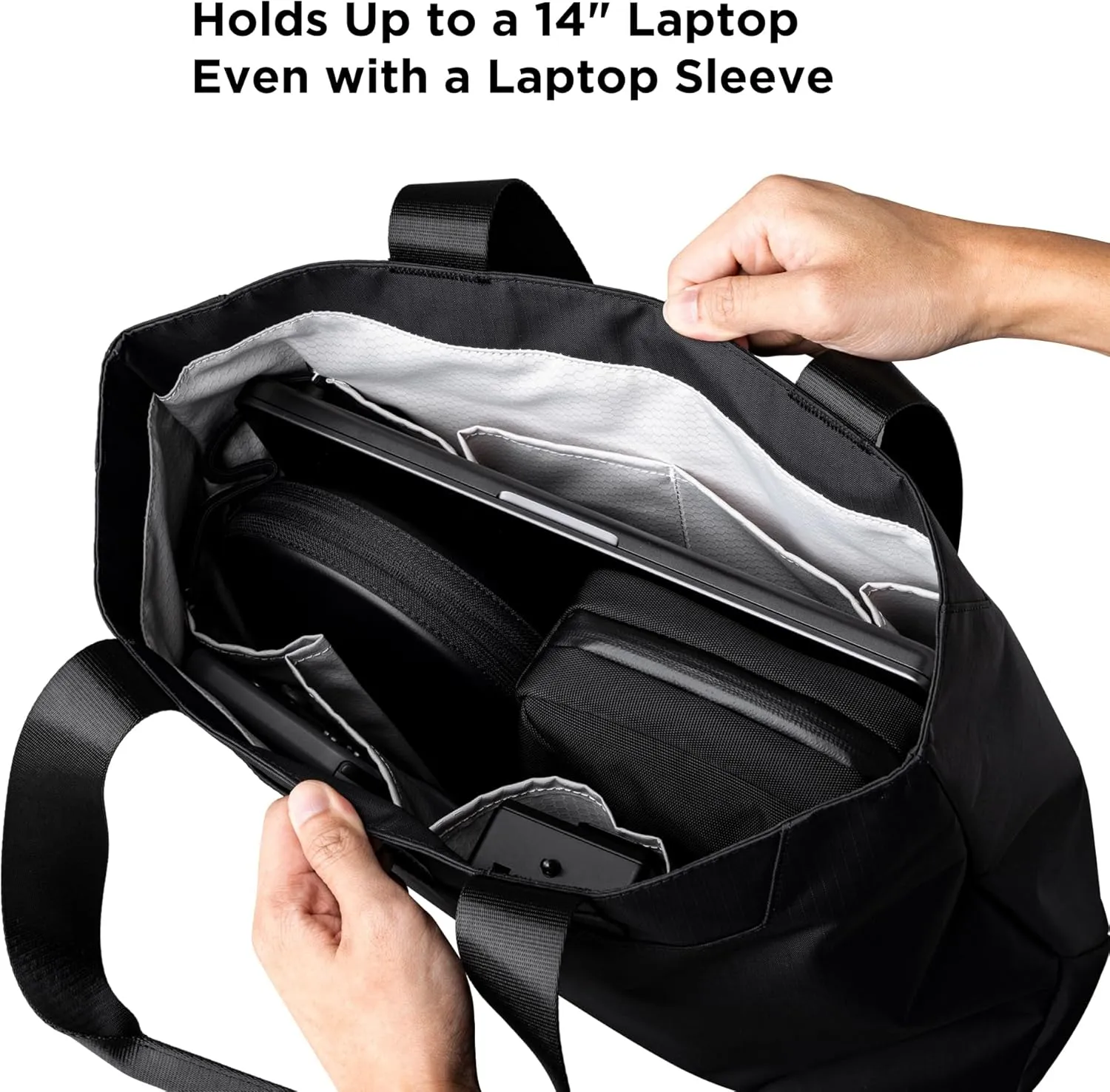 ALPAKA Elements Tote Bag 14.5L - Travel Totes with Lightweight, Foldable, Self-Standing, 8 Internal Pockets, Magnetic Suction