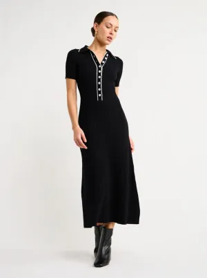 Anna Quan Penelope Dress in Raven w/ Silence Trim