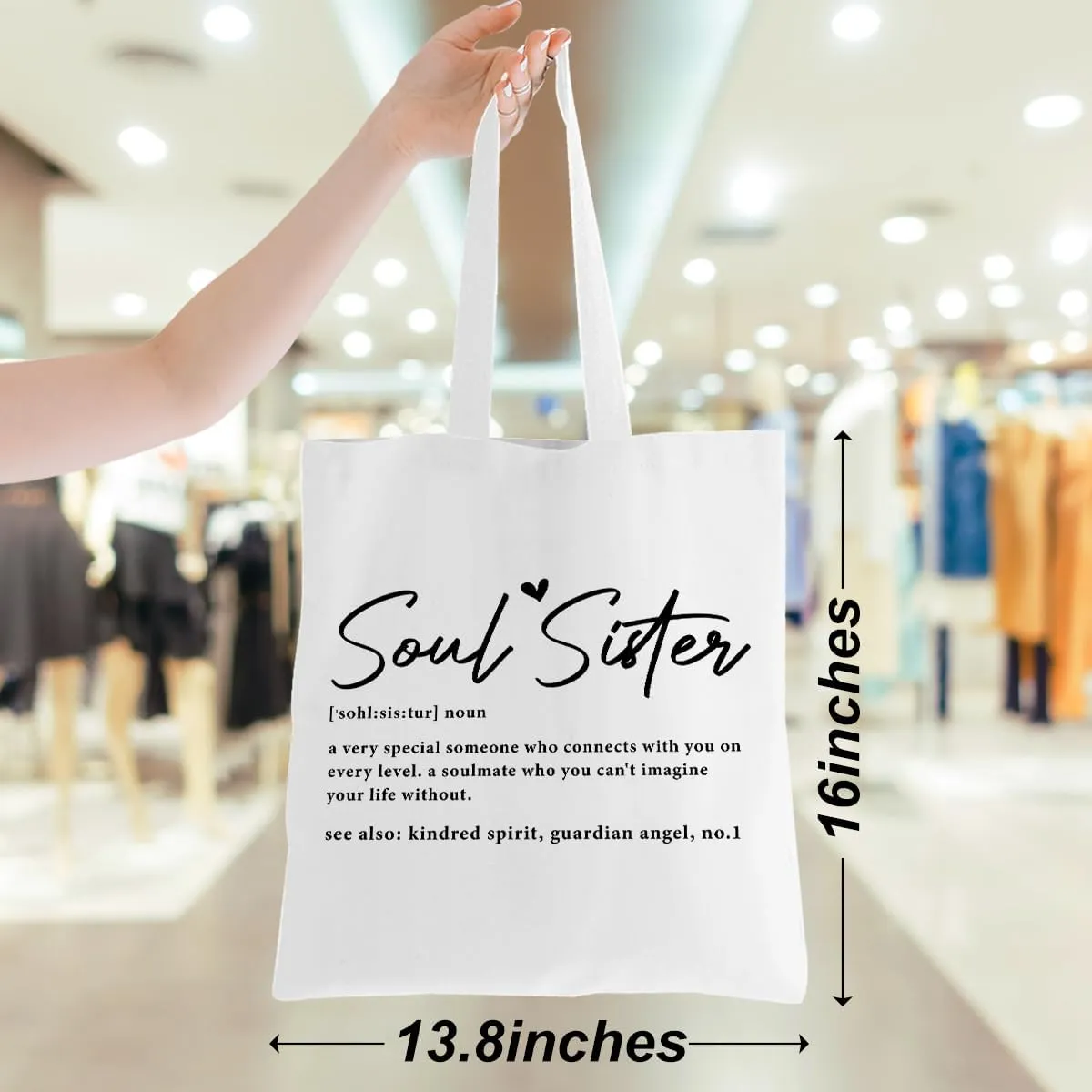 Appreciation Gifts Sunshine Gifts Soul Sister Gifts, Teacher Thank You Gifts Tote Bag Beach Bag Shopping Bags