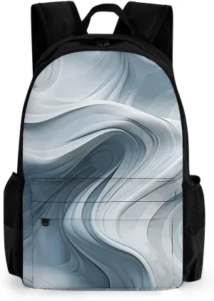 Backpack for Women Men Wave Motion Image Laptop Backpack Casual Bookbag for Travel Business Simple Daypack
