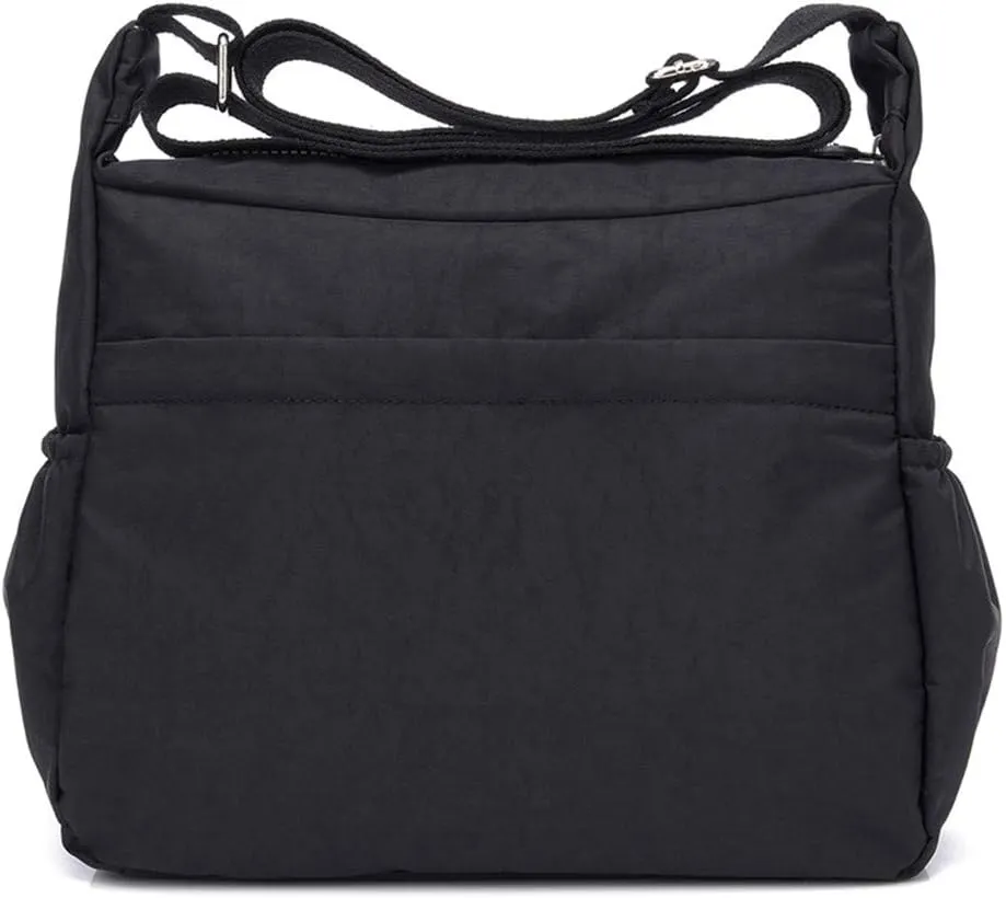 Beach Tote Bag Nylon Solid Color Shoulder Handbags Elegant Daily Crossbody Bags Messenger For Outdoor Beach Travel R