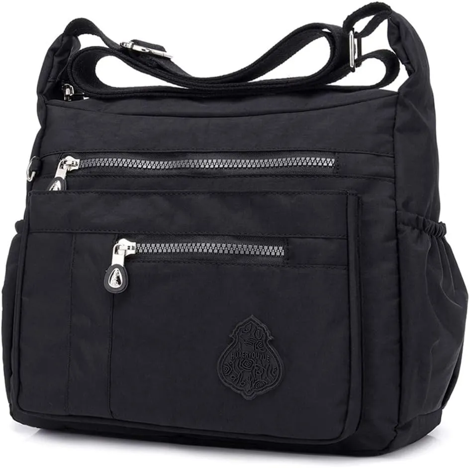 Beach Tote Bag Nylon Solid Color Shoulder Handbags Elegant Daily Crossbody Bags Messenger For Outdoor Beach Travel R