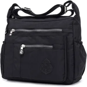 Beach Tote Bag Nylon Solid Color Shoulder Handbags Elegant Daily Crossbody Bags Messenger For Outdoor Beach Travel R