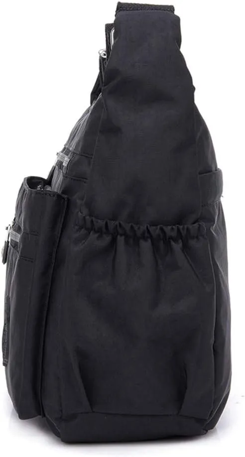 Beach Tote Bag Nylon Solid Color Shoulder Handbags Elegant Daily Crossbody Bags Messenger For Outdoor Beach Travel R