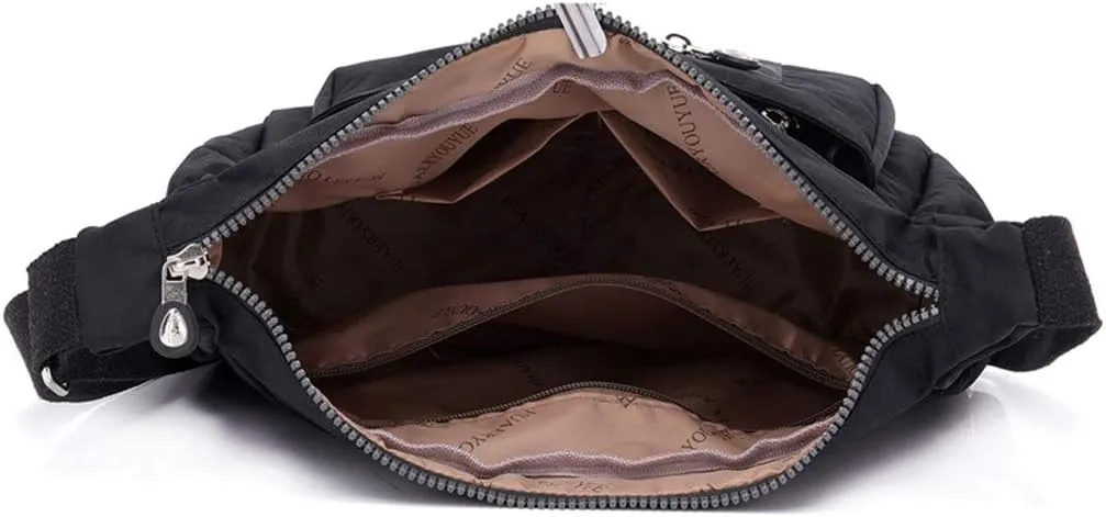 Beach Tote Bag Nylon Solid Color Shoulder Handbags Elegant Daily Crossbody Bags Messenger For Outdoor Beach Travel R