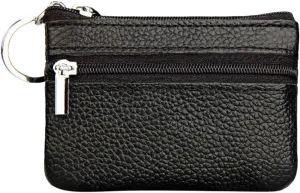 Beach Tote Bag Pouch Leather Women's Purse Zipper Wallet Small Key Mini Ring With Purse For Outdoor Beach Travel E