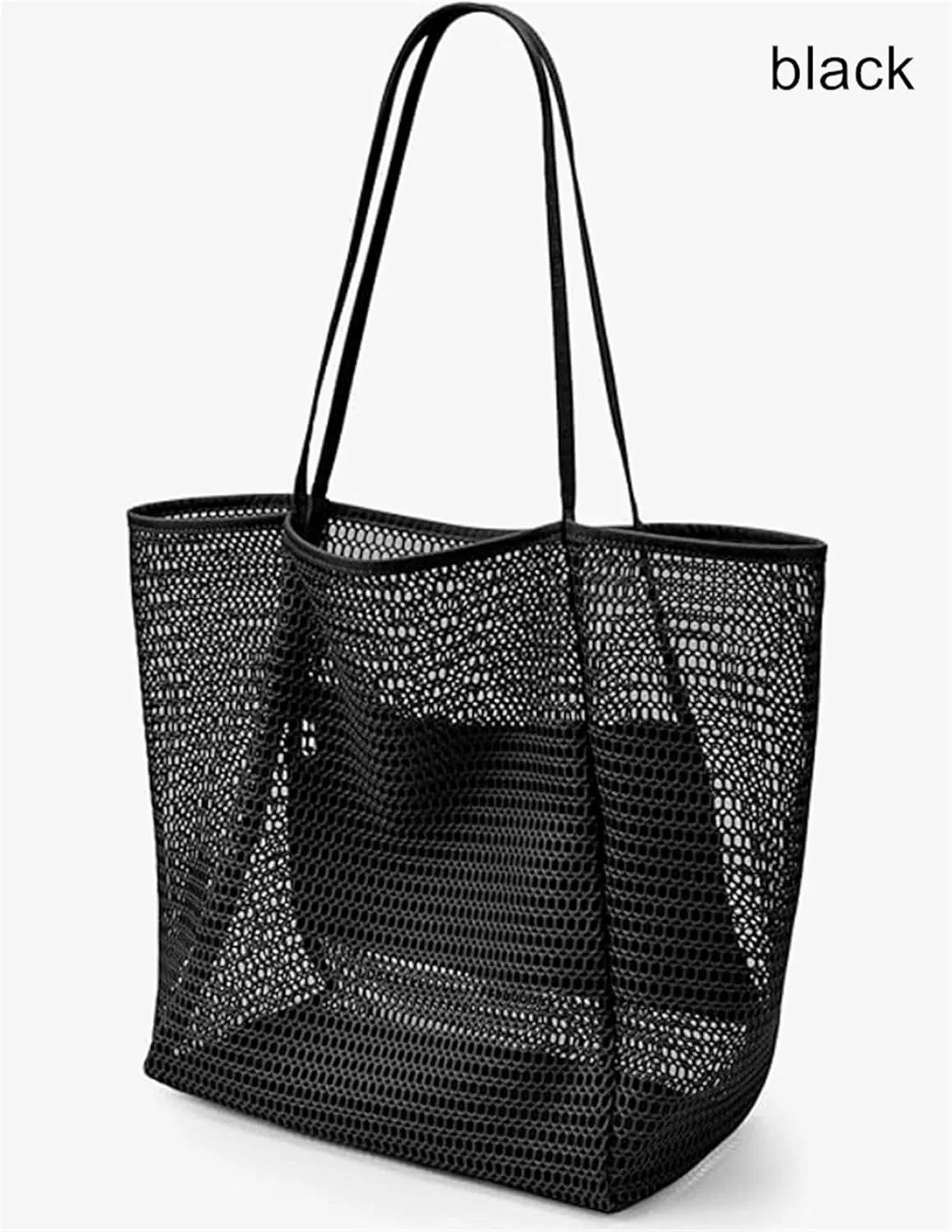 BeachNylon Mesh Tote Bag, Casual Tote Bag Hobo Women Foldable Shoulder Bag For Beach Picnic Vacation