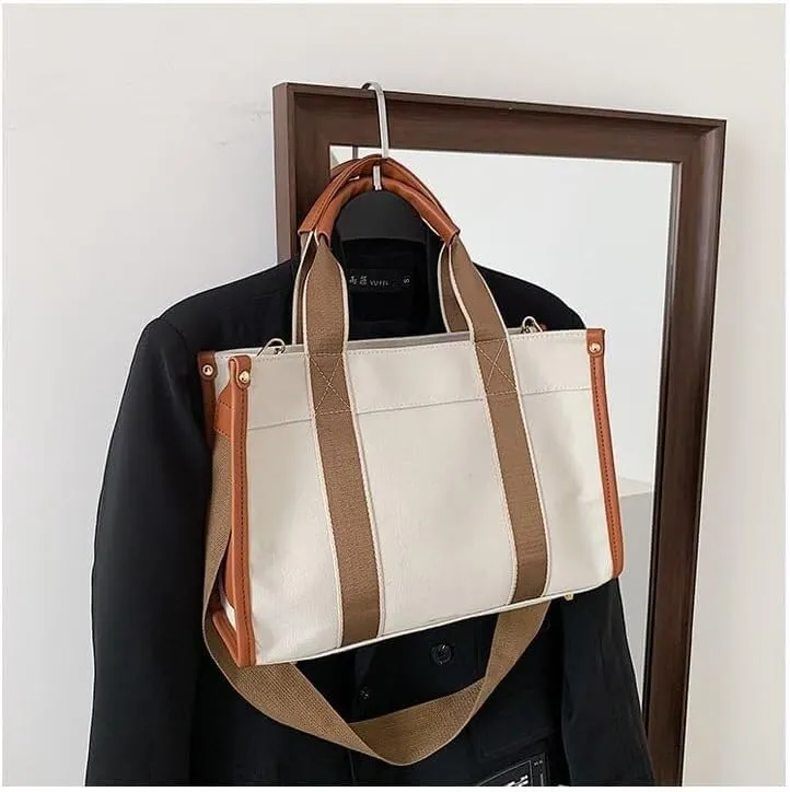 Canvas Tote Bag Clean Aesthetic Canvas Totes with Pockets Aesthetic Everything Bags
