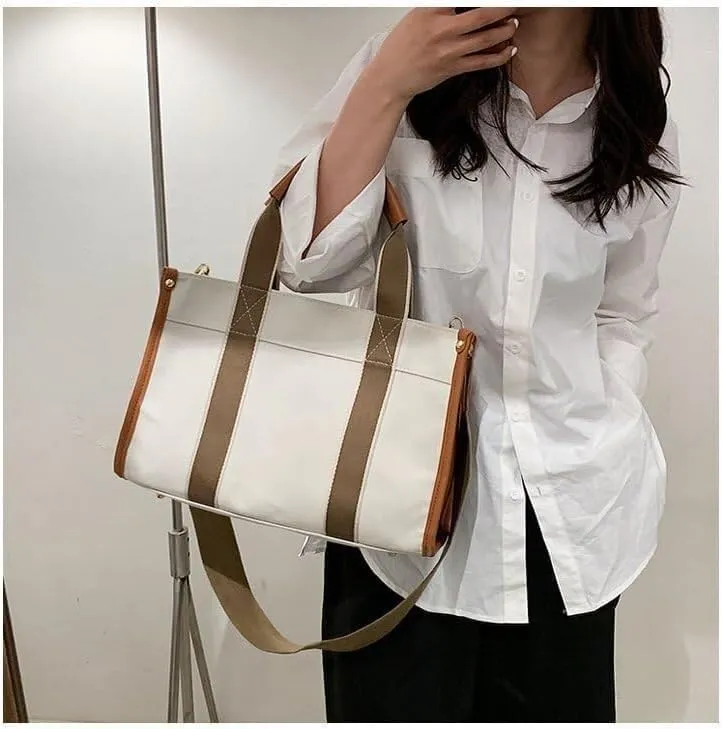 Canvas Tote Bag Clean Aesthetic Canvas Totes with Pockets Aesthetic Everything Bags
