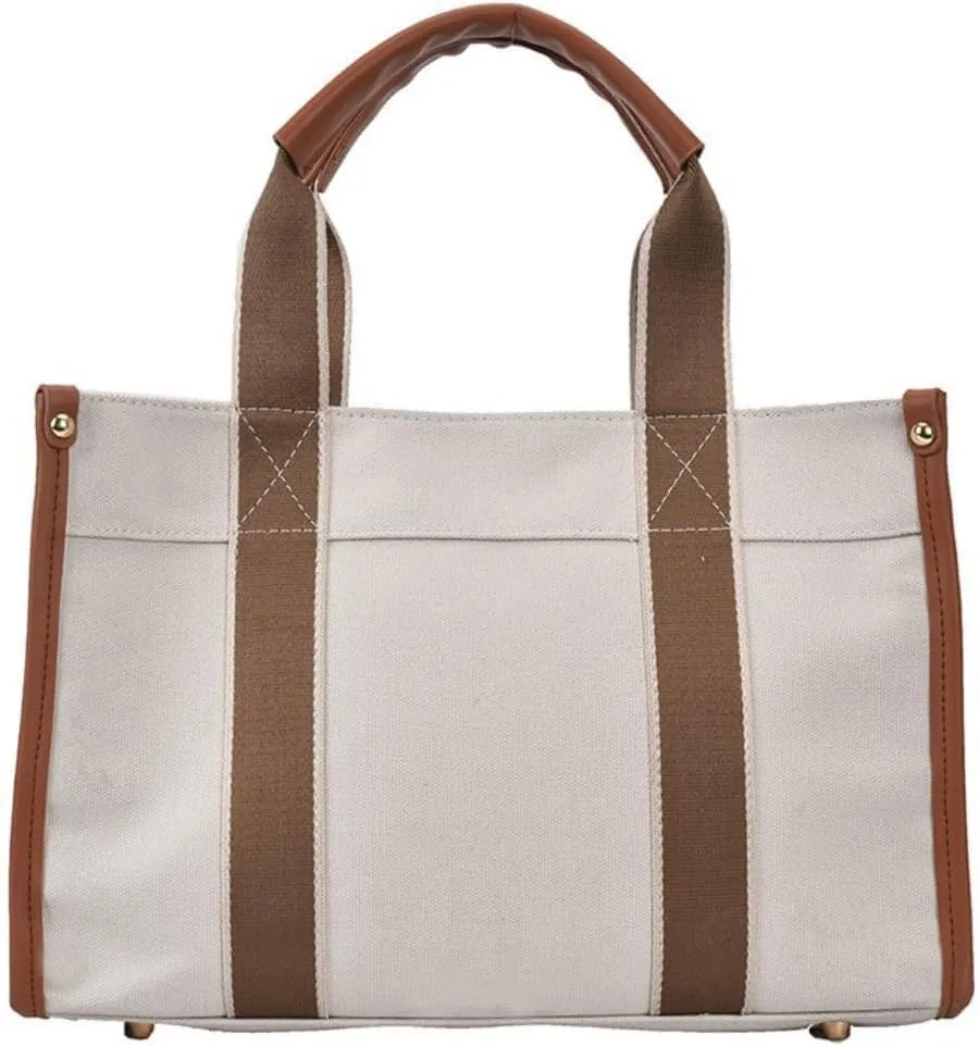 Canvas Tote Bag Clean Aesthetic Canvas Totes with Pockets Aesthetic Everything Bags