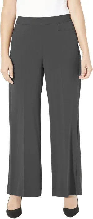 Catherines Women's Plus Size Petite Refined Wide Leg Pant