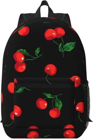 Cherry Fruit Pattern Laptop Backpacks for Men Women Business Hiking Travel Work