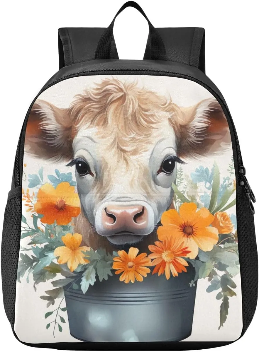 Cute Cow Sliver Bucket Toddler Backpack for Boys Girls Kids Backpack Preschool Kindergarten Child Bookbag 202b4644
