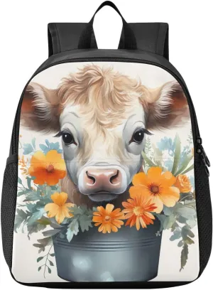 Cute Cow Sliver Bucket Toddler Backpack for Boys Girls Kids Backpack Preschool Kindergarten Child Bookbag 202b4644