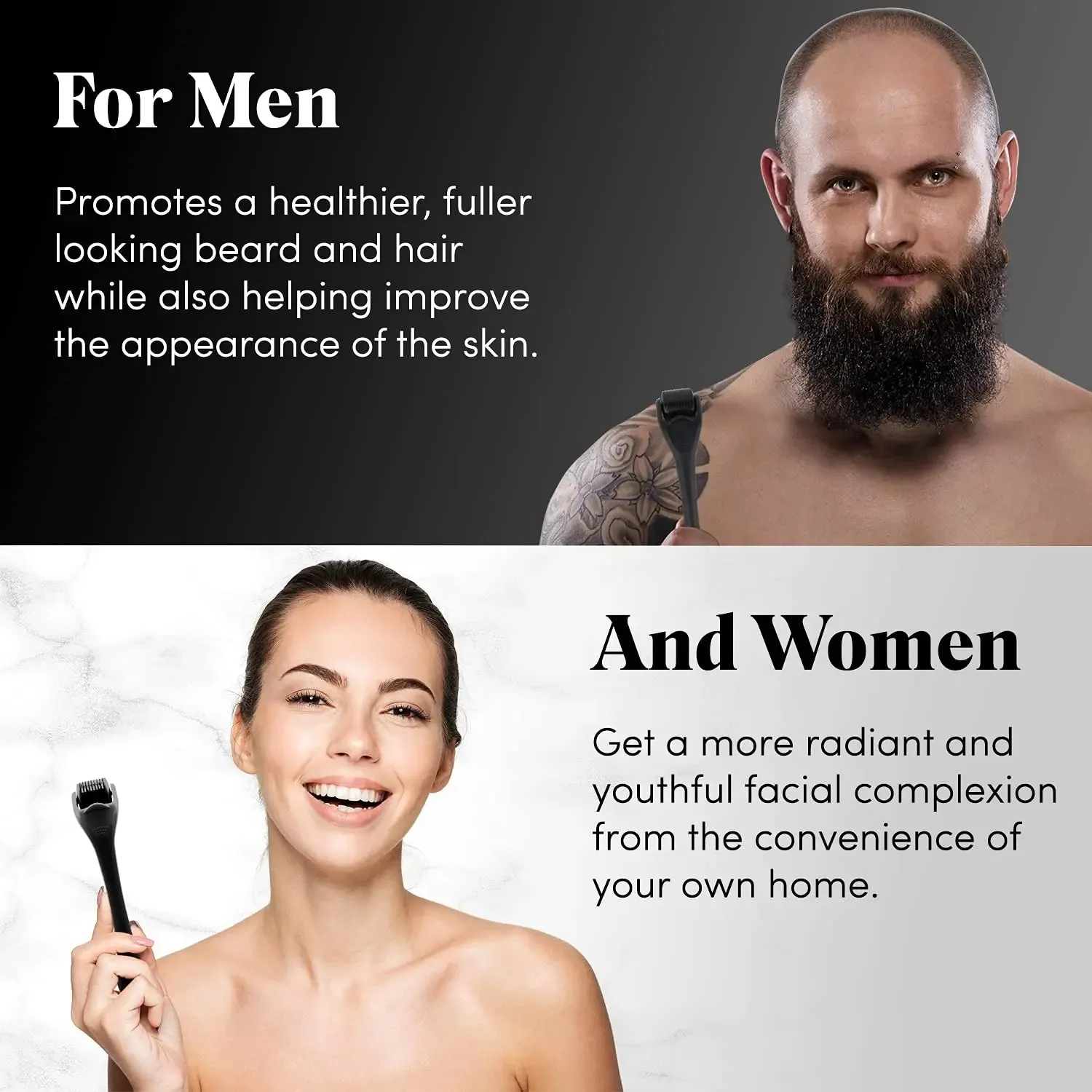 Facial Hair Growth Derma Roller 0.2mm to 0.3mm Needles