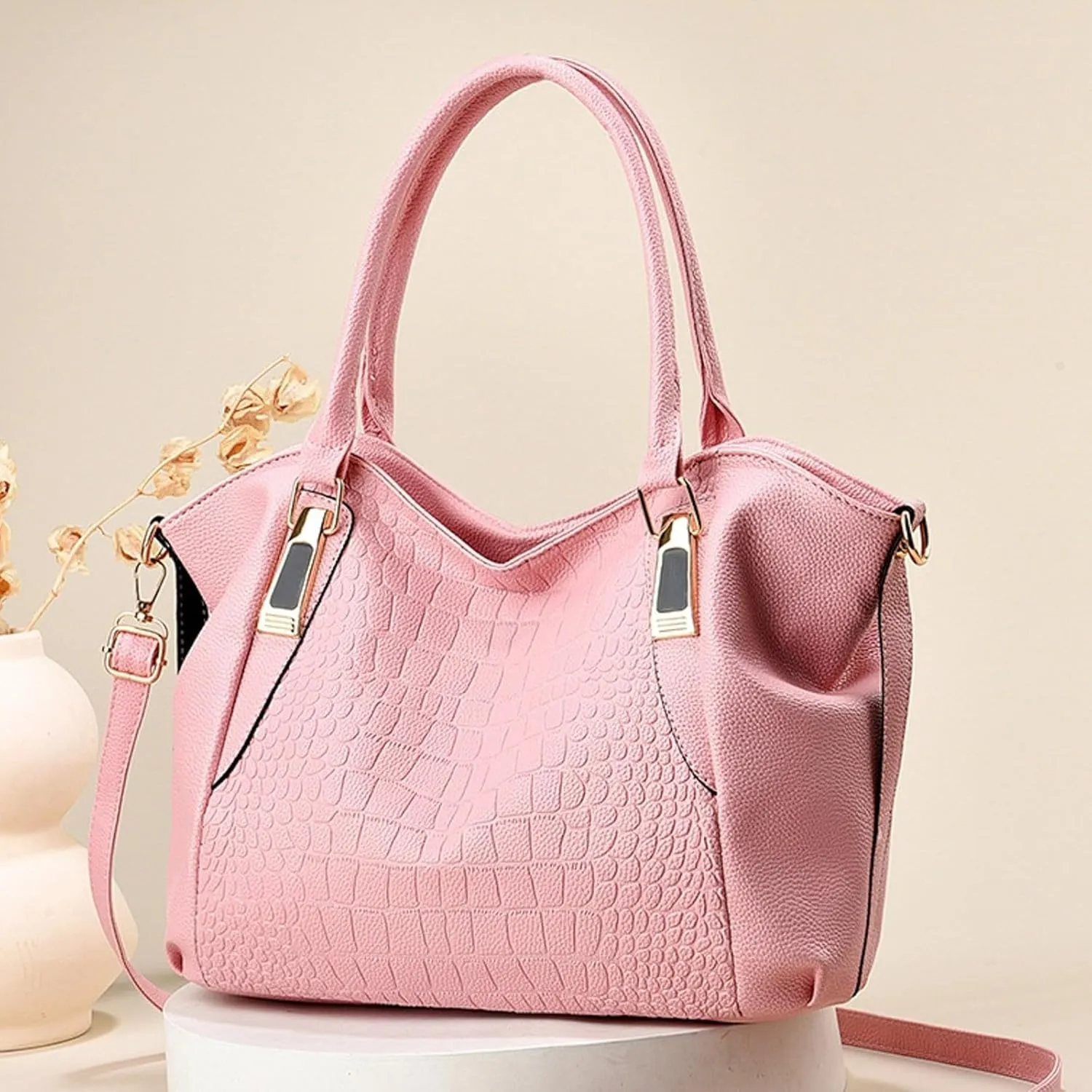 Fashionable And Simple Women's Large Capacity Soft Leather Texture Casual Crossbody Bag Bag Purse (One Size)