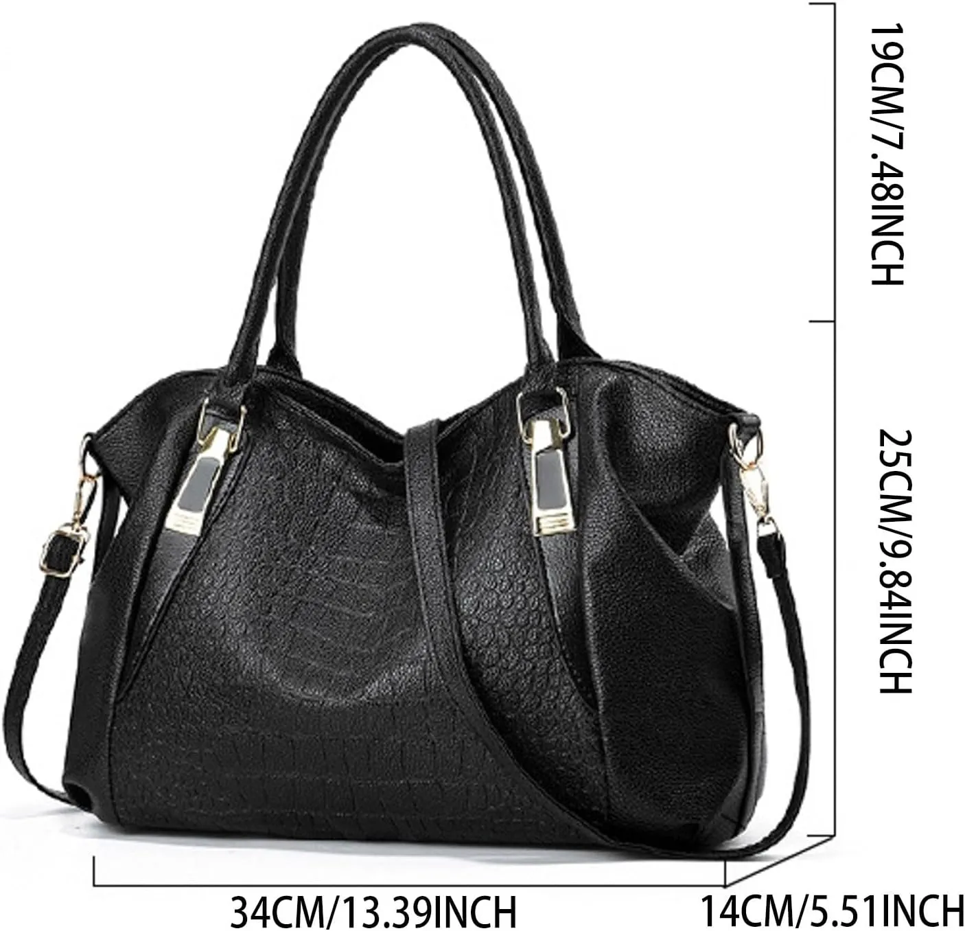 Fashionable And Simple Women's Large Capacity Soft Leather Texture Casual Crossbody Bag School Bag (White, One Size)