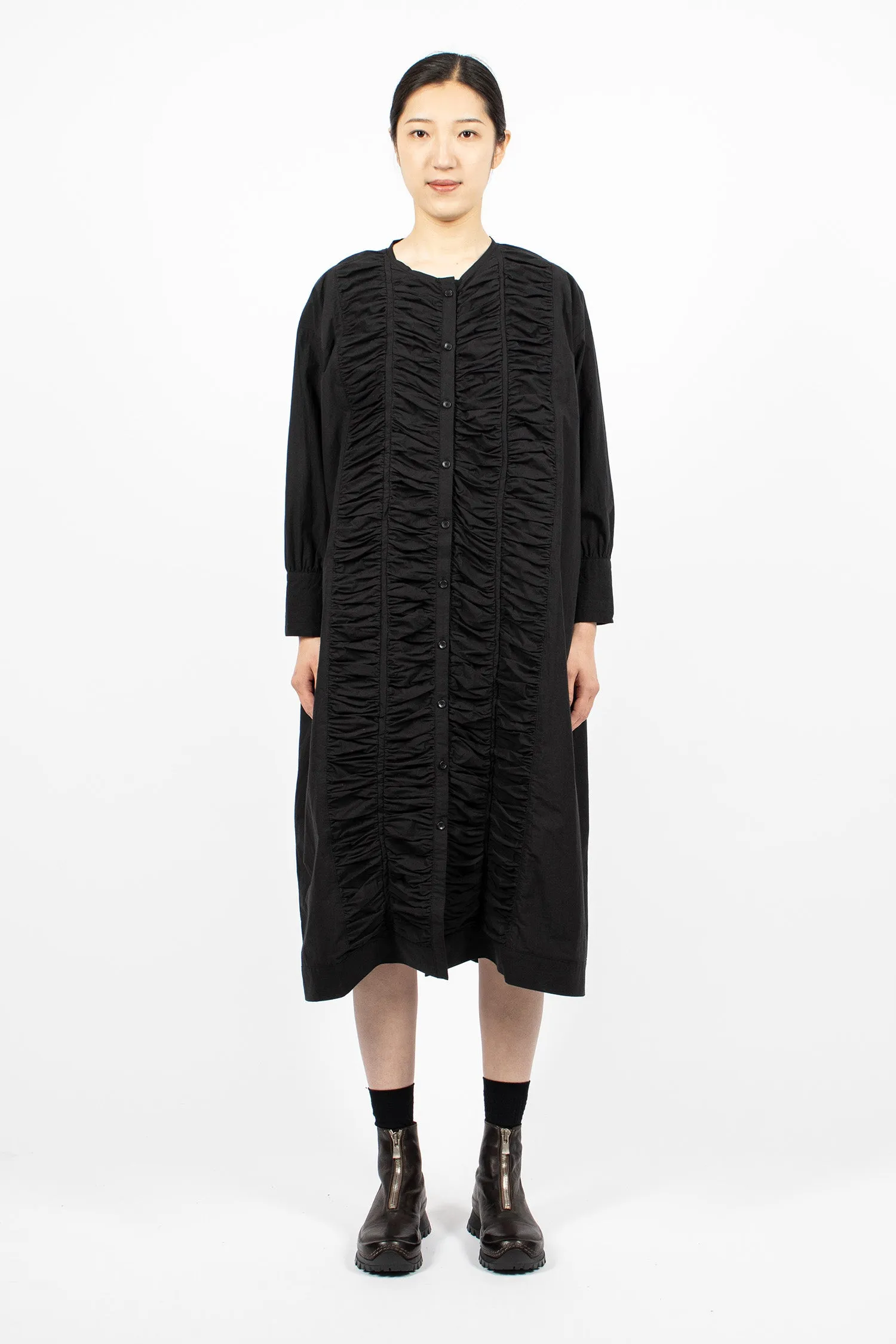 FRD06 Ruffled Dress Black