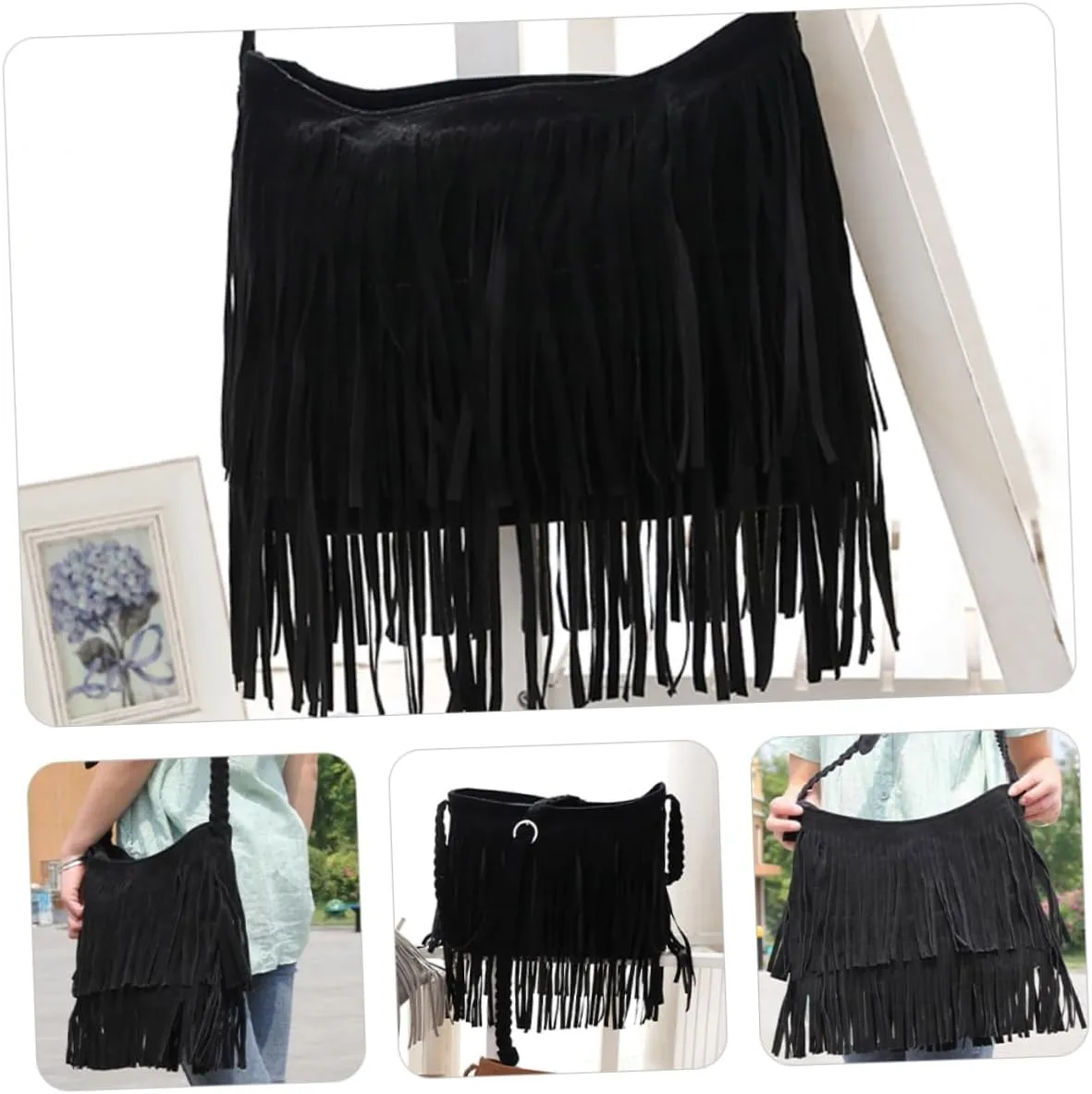 frosted summer vintage Lady bags messenger bag Messenger Fringed bag wallet European and American