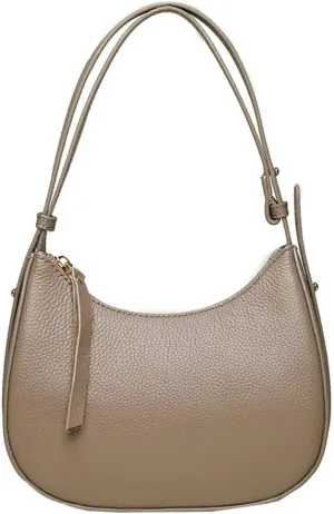 Genuine Leather Shoulder Crossbody Bag for Women Crescent Tote Purse Small Handbag Ladies Satchels with Adjustable Strap