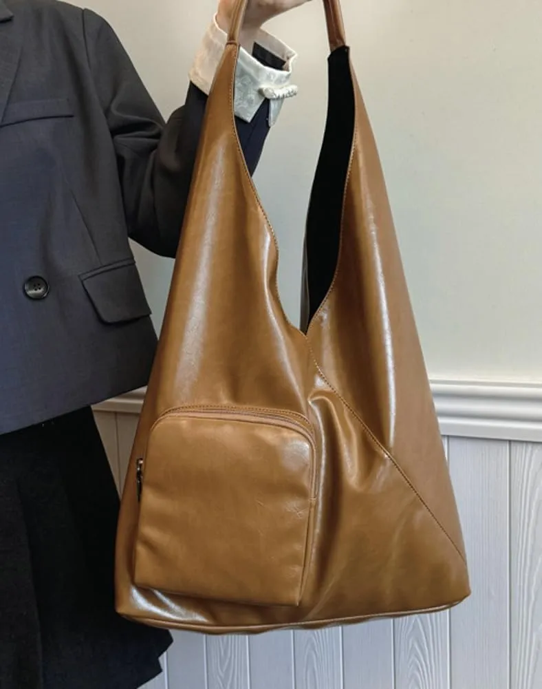 Glossy Vegan Leather Tote Bag for Women Large Shoulder Bag Casual Work Handbag Travel Purse Top Handle Satchels