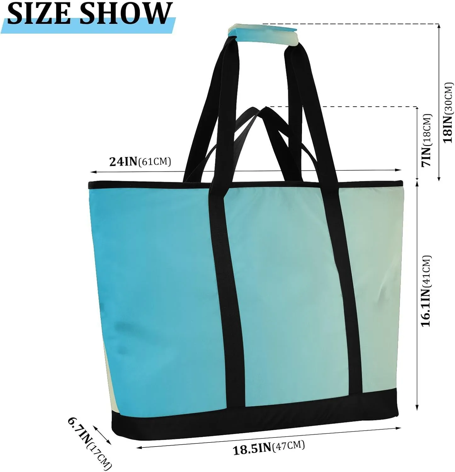 Gradients Tote Bag for Women with Zipper Reusable Grocery Bags Insulated Cooler Bag Shopping Bags Handbags Totes