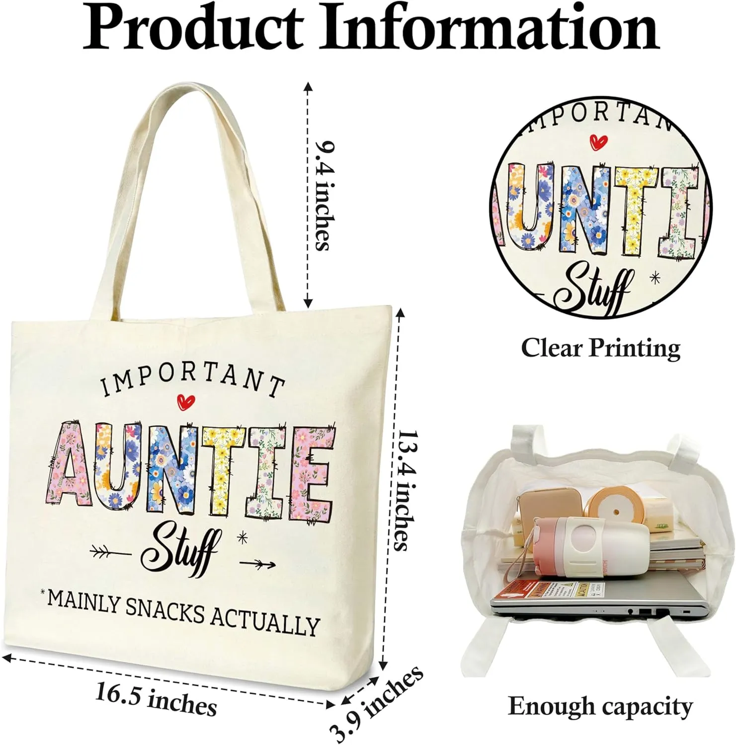 Grandma Mom Aunt Mother in Law Tote Bag Birthday Gifts - H01-H26