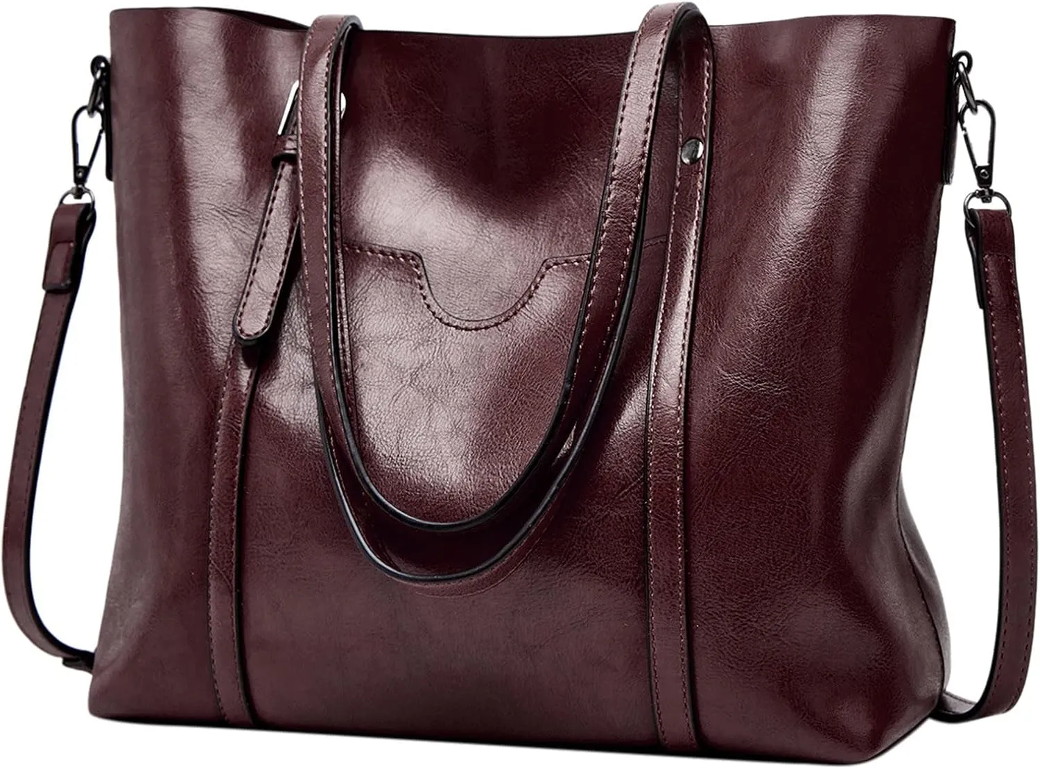 Handbags For Women Large Designer Ladies Bag Pocket Purse Leather Messenger Bag for Doll (Coffee, One Size)