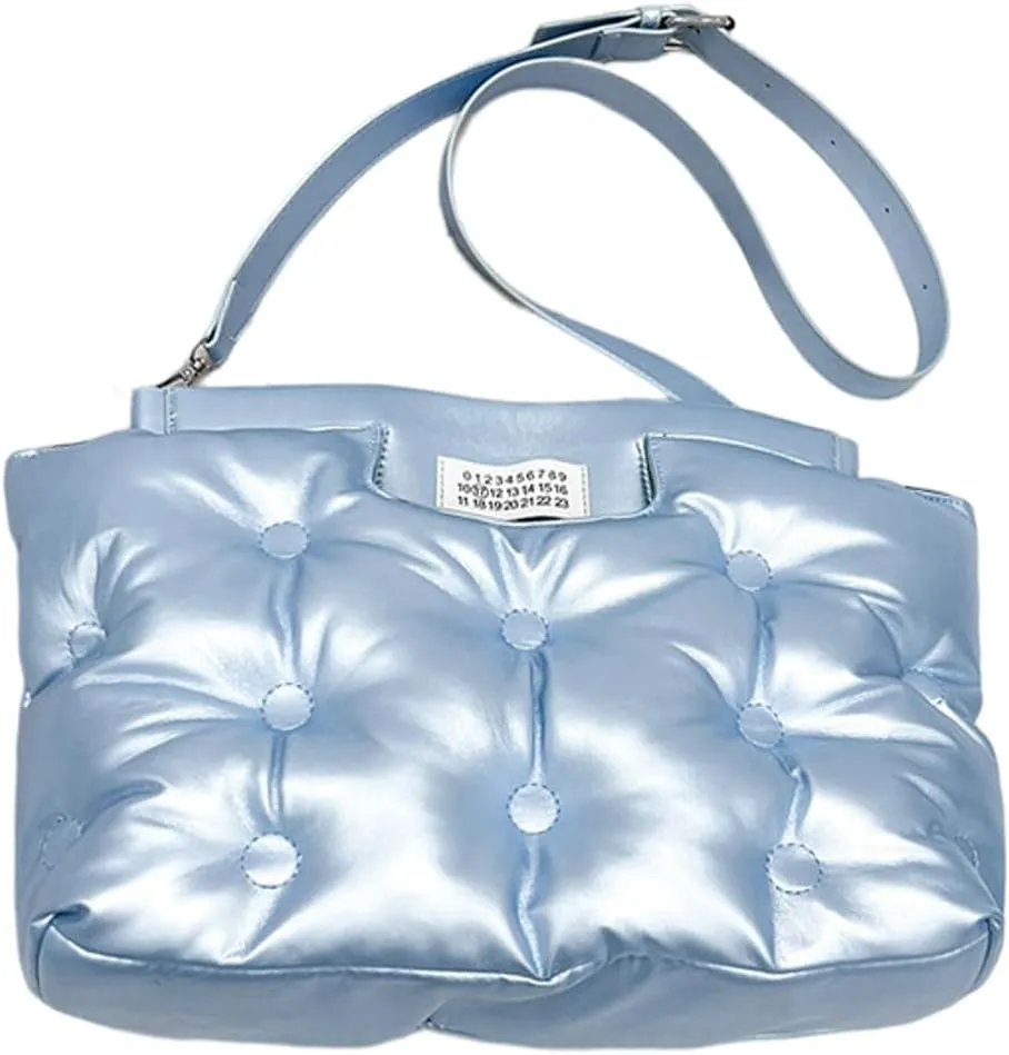 Hobo Bag for Women PU Leather Crossbody Shoulder Bag Puffer Totes Puffy Purses Quilted Handbag Satchels (Color : White)