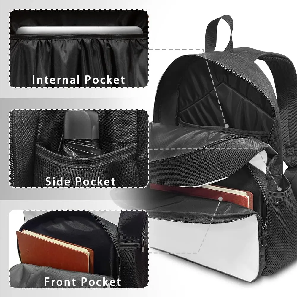 Horeset Broken Dachshund School Bags Set for Girls Kids 4-Piece Backpack Pencil Holder & Picnic Lunch Bag & Water Bottle Sling Bag, Novelty Front Pocket Satchel Laptop Bags